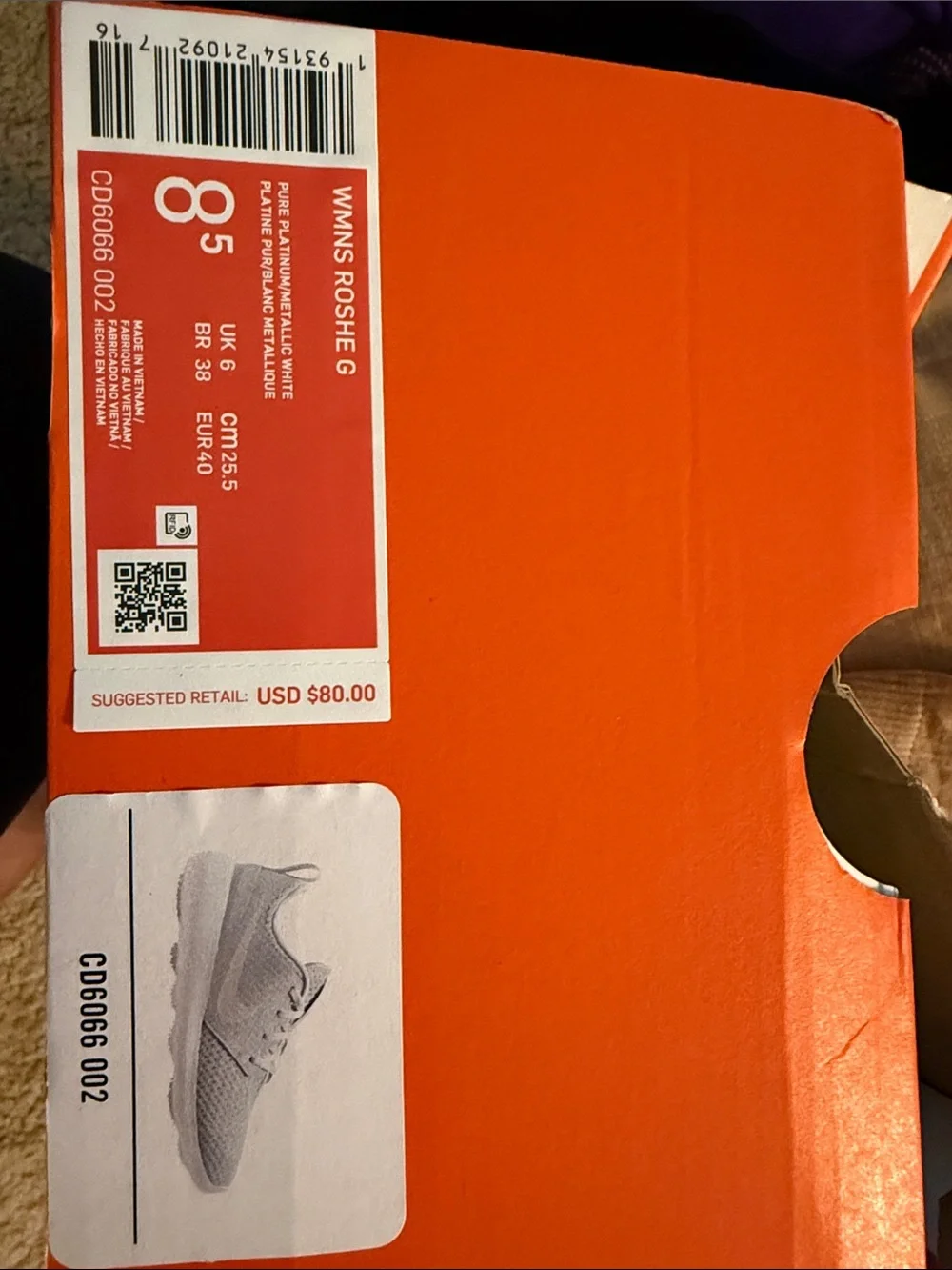Nike Light Gray Knit Golf Shoes